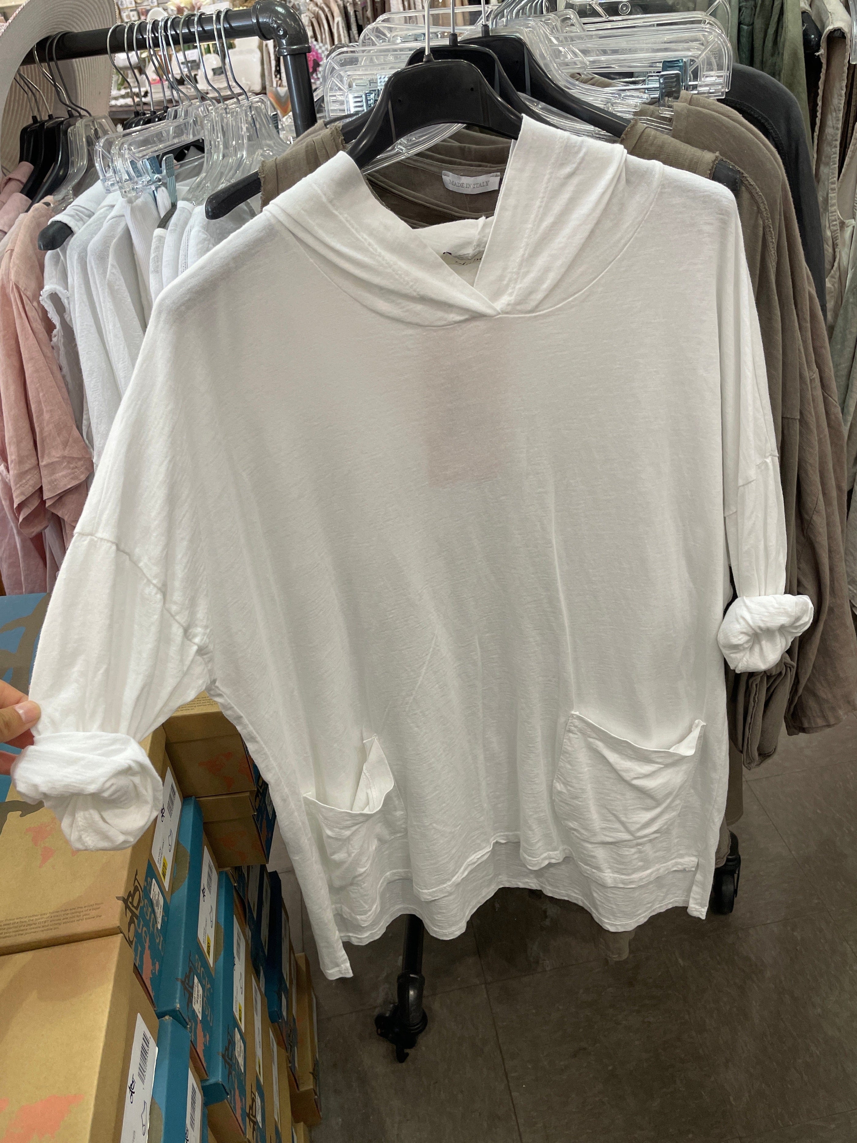 Oro Bonito Oro Bonito Cotton Knit Hooded Pullover - Little Miss Muffin Children & Home