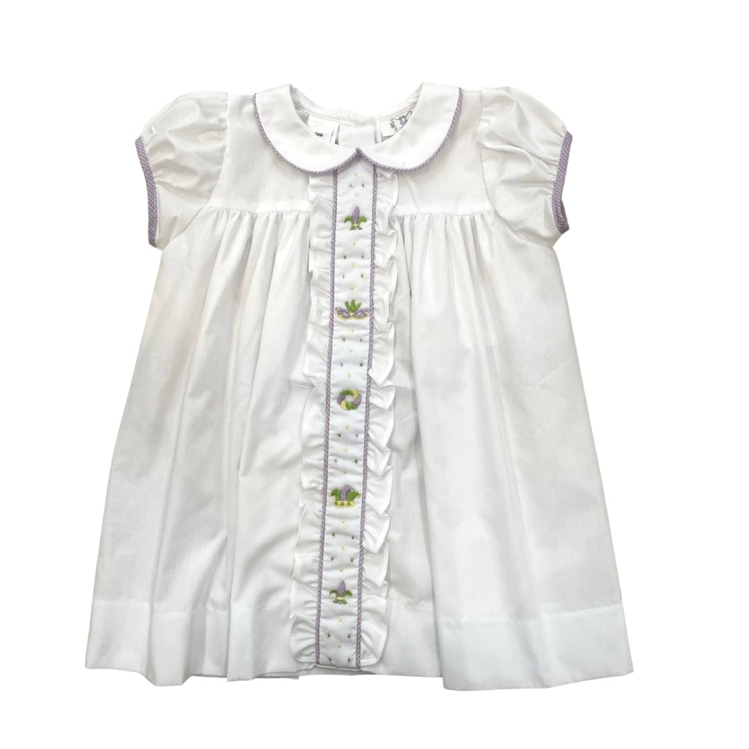 Me Me's Children Lulu Bebe Molly Mardi Gras Short Sleeve Dress - Little Miss Muffin Children & Home