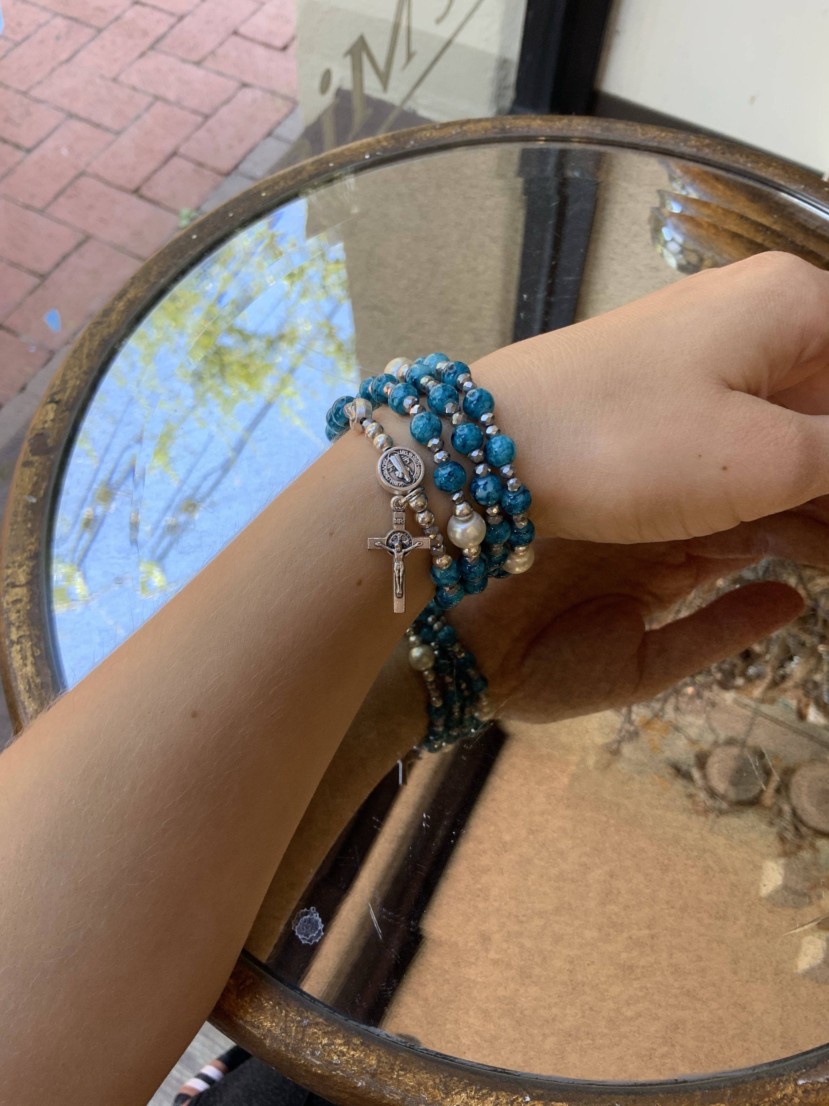 My Saint My Hero - My Saint My Hero Miracle's Rosary Pearl Wrap Bracelet - Little Miss Muffin Children & Home