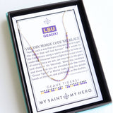 My Saint My Hero - My Saint My Hero 'LSU Geaux' Victory Morse Code Necklace - Little Miss Muffin Children & Home