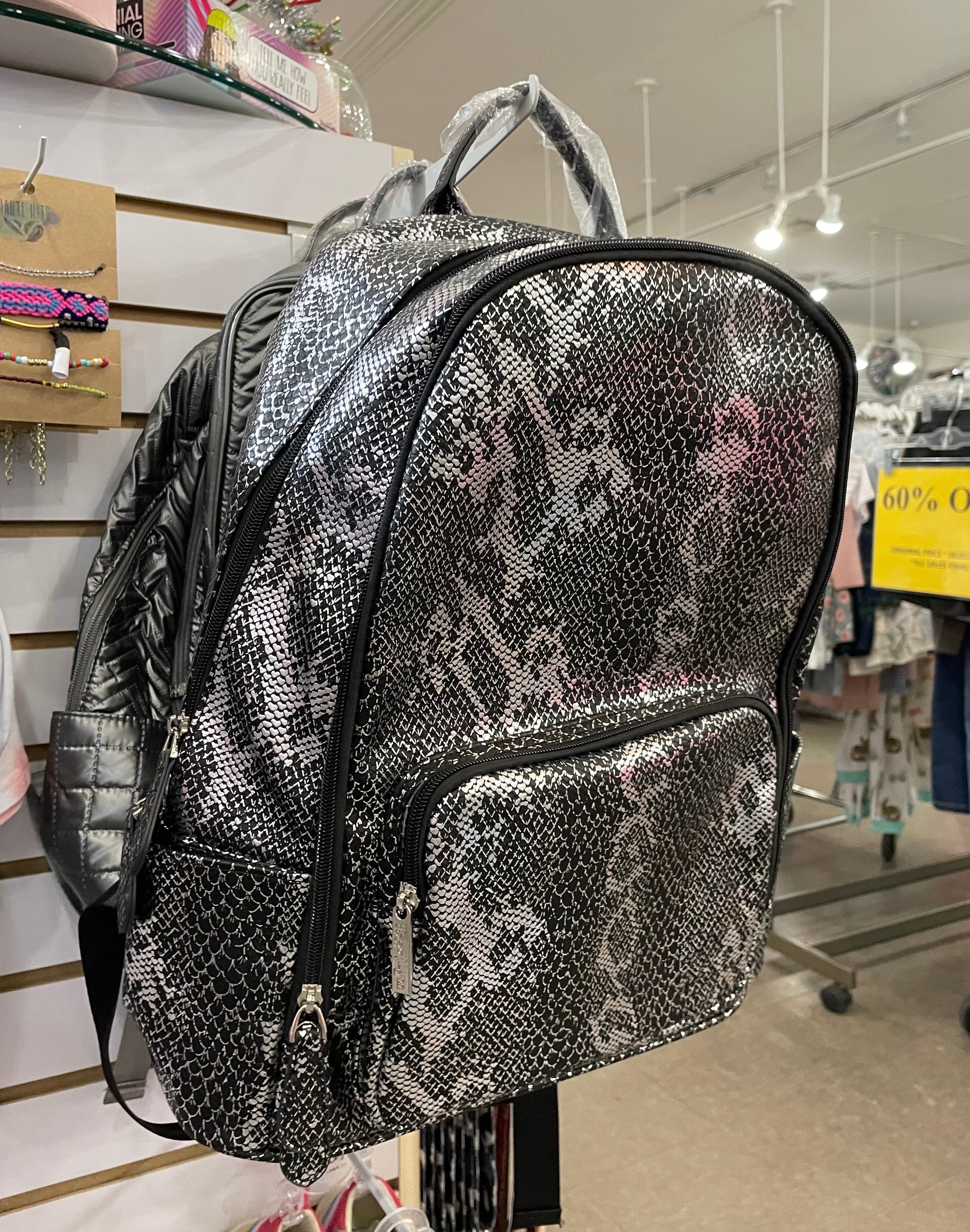 Bari Lynn Bari Lynn Iridescent Snake Print Backpack - Little Miss Muffin Children & Home