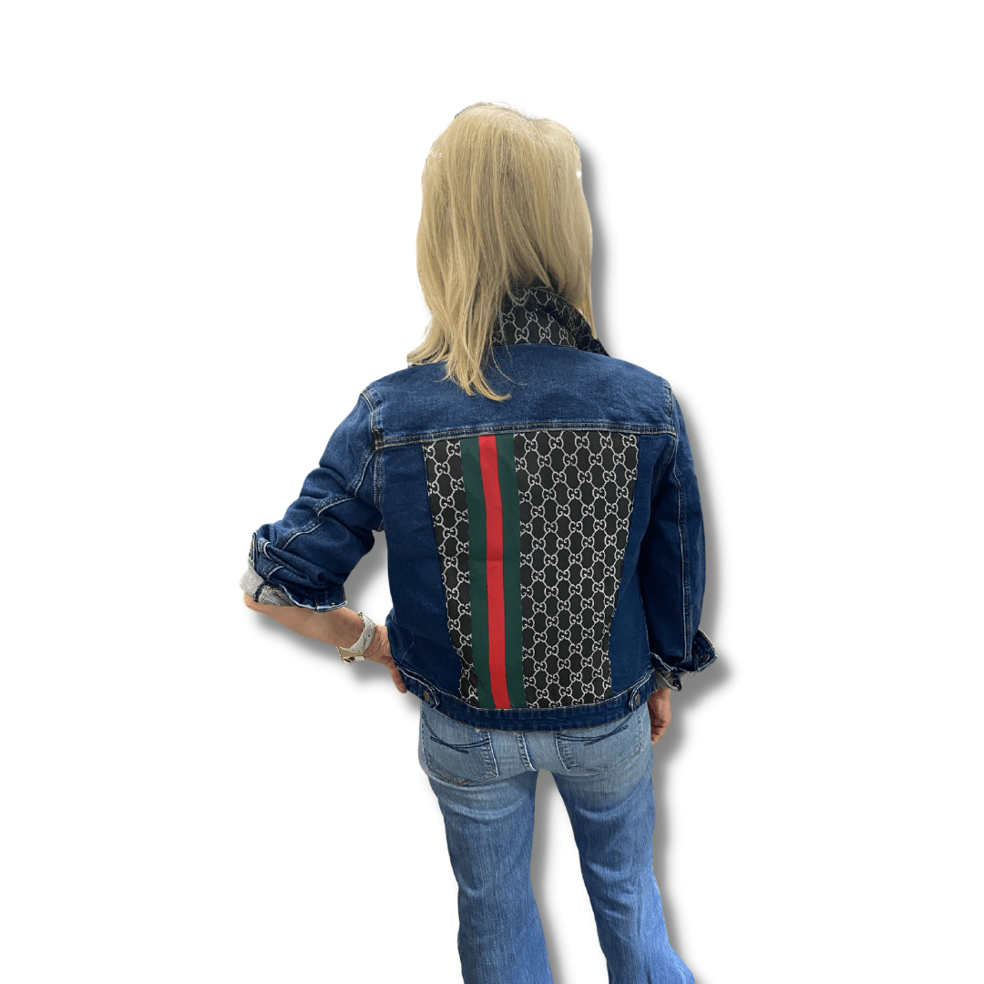 Jilli Vintage Gucci Scarf Denim Jacket Little Miss Muffin