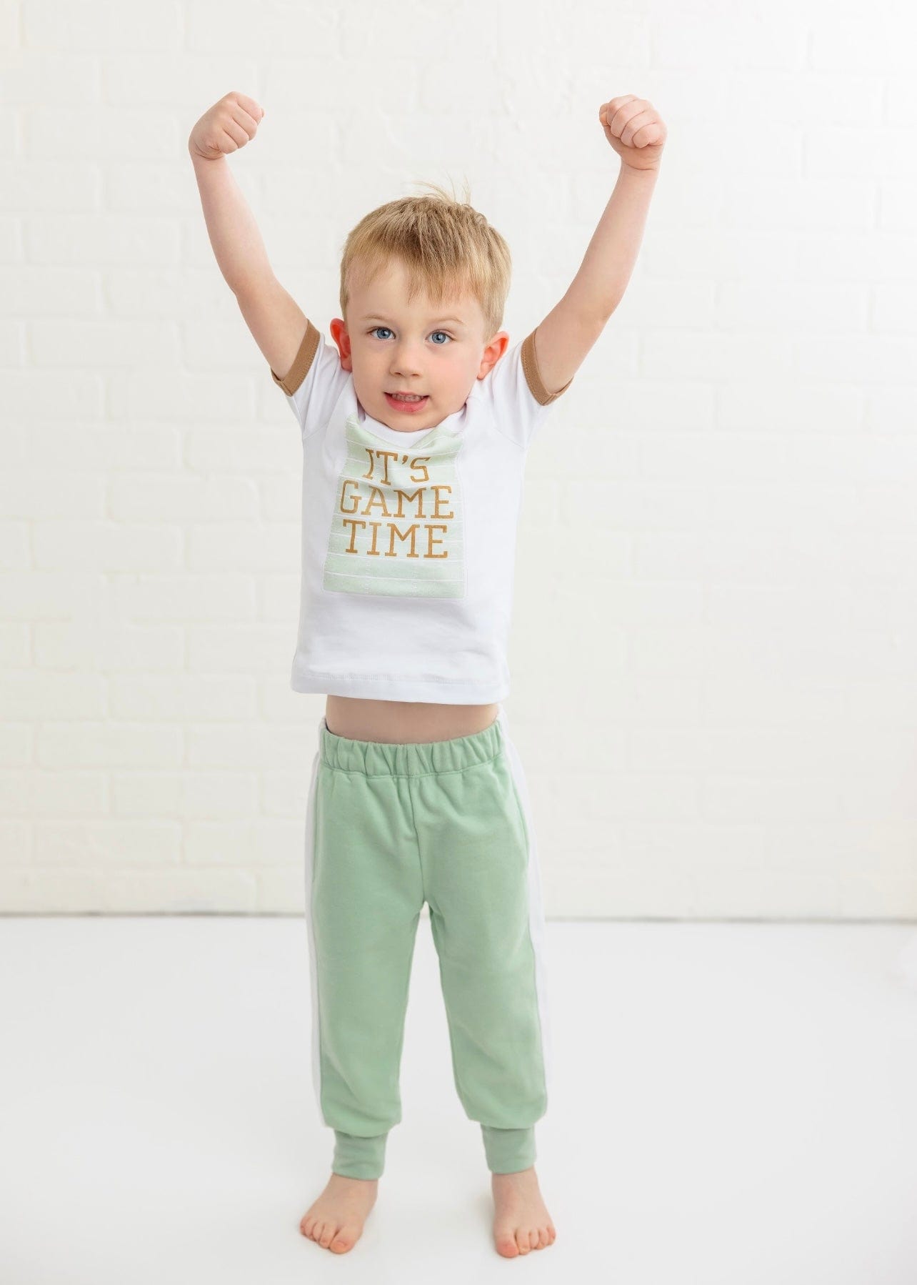 NT - Nola Tawk Nola Tawk It's Game Time Organic Cotton Pajama Set - Little Miss Muffin Children & Home