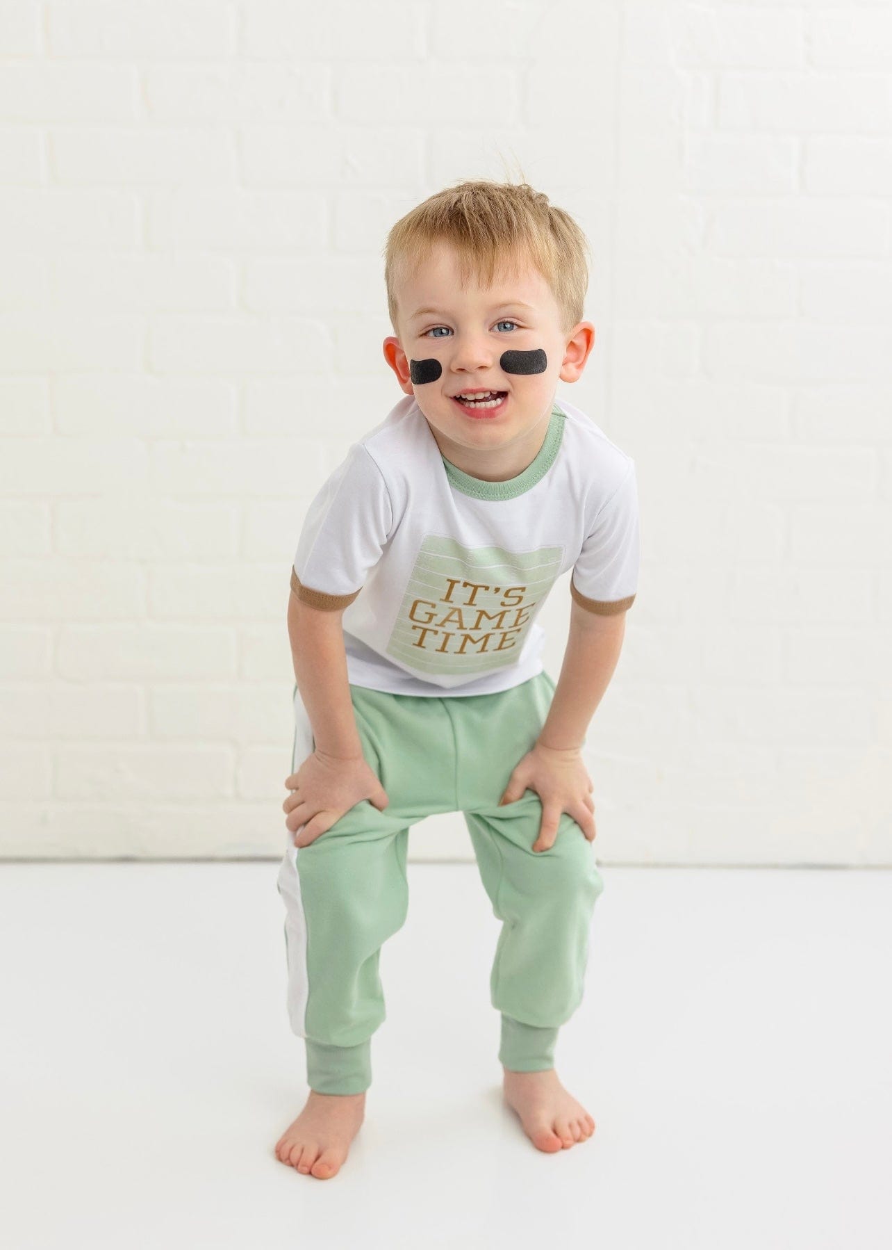 NT - Nola Tawk Nola Tawk It's Game Time Organic Cotton Pajama Set - Little Miss Muffin Children & Home