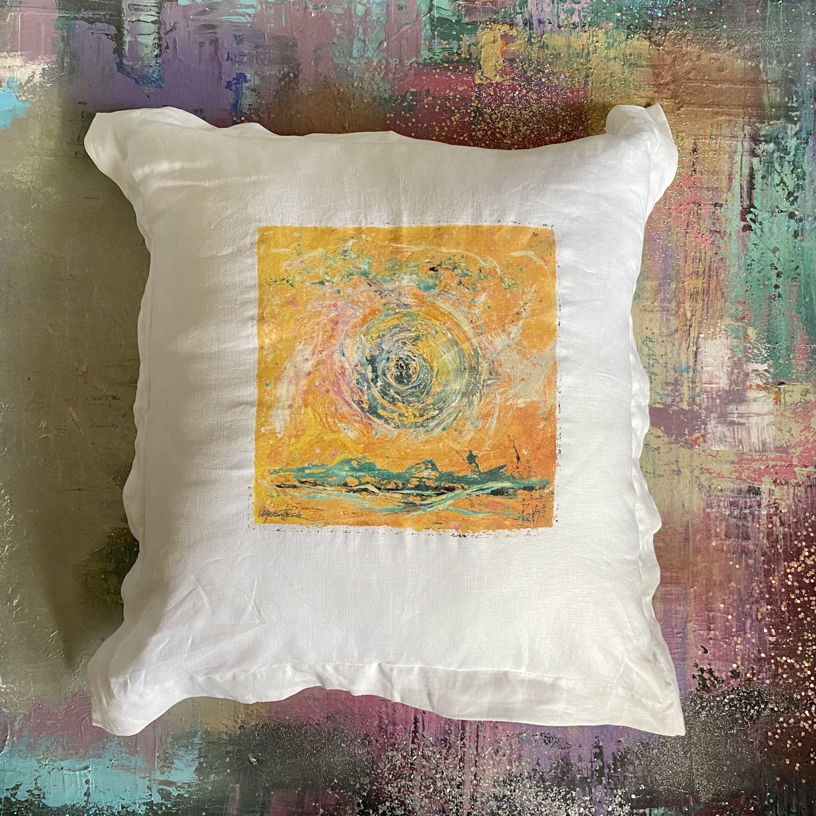 Whereable Art Whereable Art Beautiful Day Linen Euro Pillow - Little Miss Muffin Children & Home