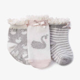 Elegant Baby - Elegant Baby Swan Cotton Baby Socks 3pk - Little Miss Muffin Children & Home