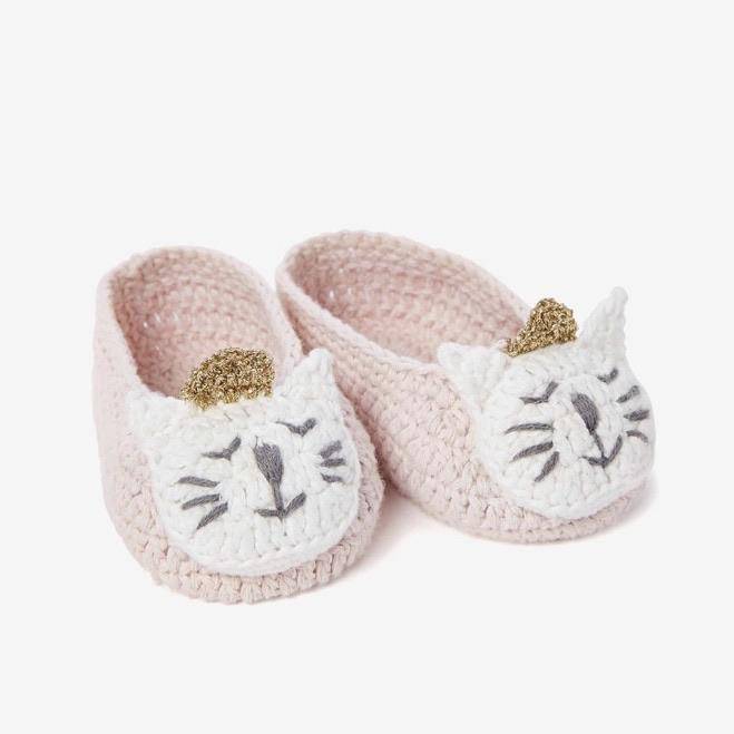 Elegant Baby - Elegant Baby Princess Kitty Hand Crocheted Baby Booties - Little Miss Muffin Children & Home