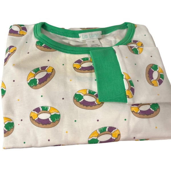 Lulu Bebe Lulu Bebe Mardi Gras King Cake Boy Footie PJs - Little Miss Muffin Children & Home