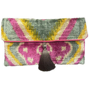 Latitudes Latitudes Ikat Velvet Crossbody Clutch - Little Miss Muffin Children & Home