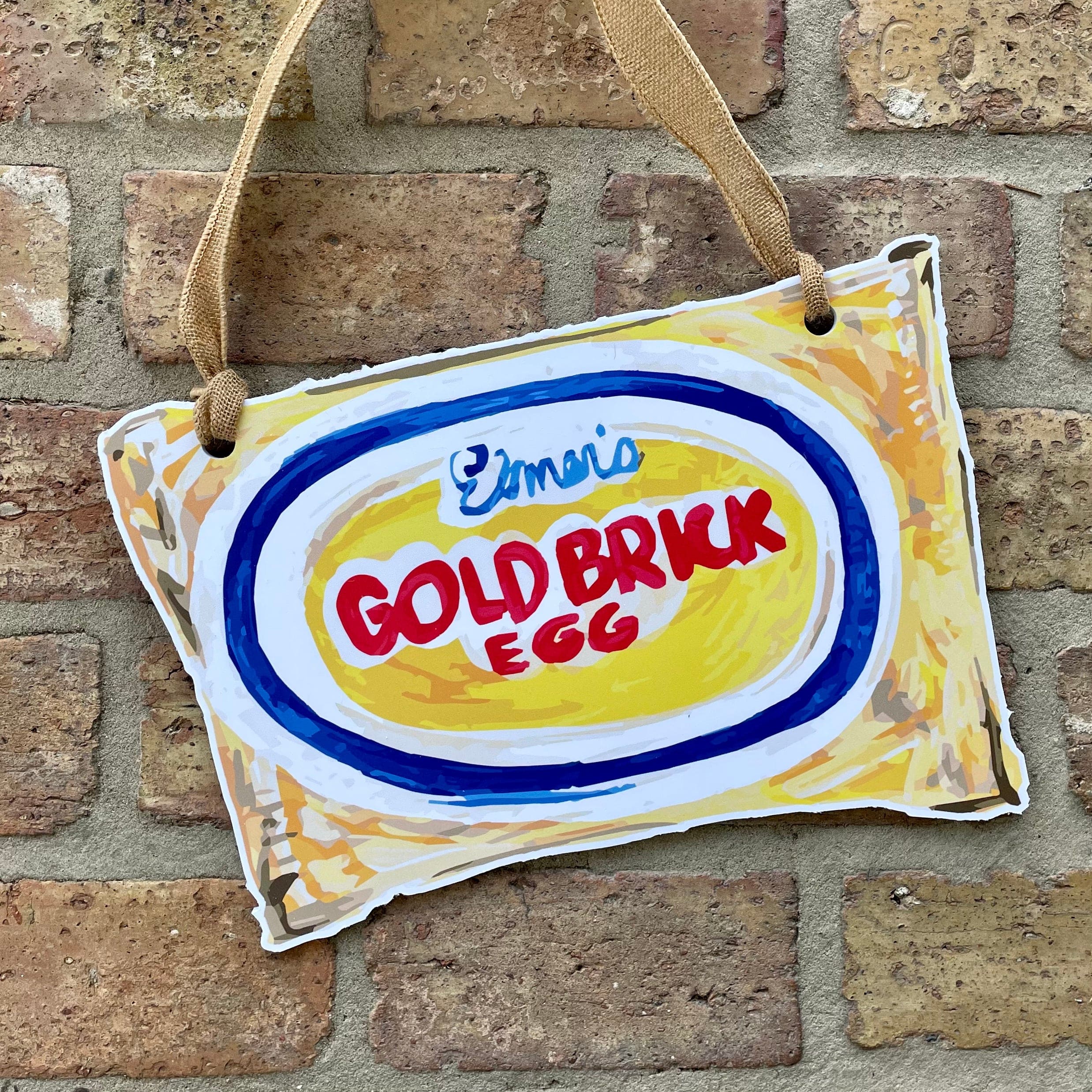 Whereable Art Elmer's Gold Brick Egg Easter Door Hanger - Little Miss Muffin Children & Home