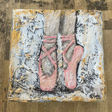 Lindsay Moore Art Lindsay Moore Art Ballet Shoes 6x6 Art - Little Miss Muffin Children & Home