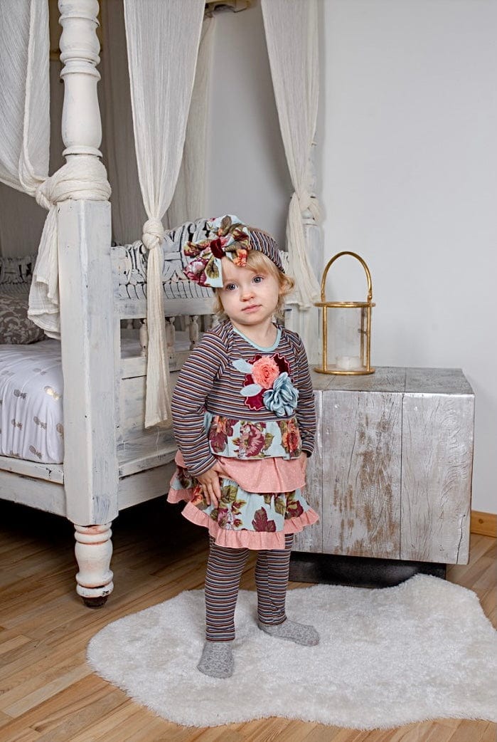Zaza Couture Zaza Couture Rose Ruffle Tunic Set - Little Miss Muffin Children & Home