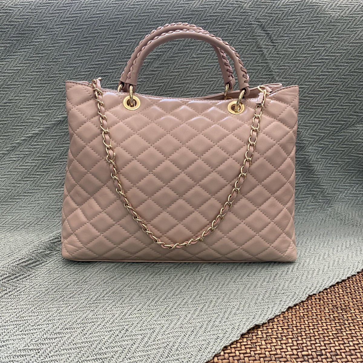 German Fuentes - German Fuentes Blush Large Quilted Leather Bag - Little Miss Muffin Children & Home