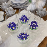 Michelle's Art Box Iris Glassware Hand Painted Stemless Wine Glass - Little Miss Muffin Children & Home