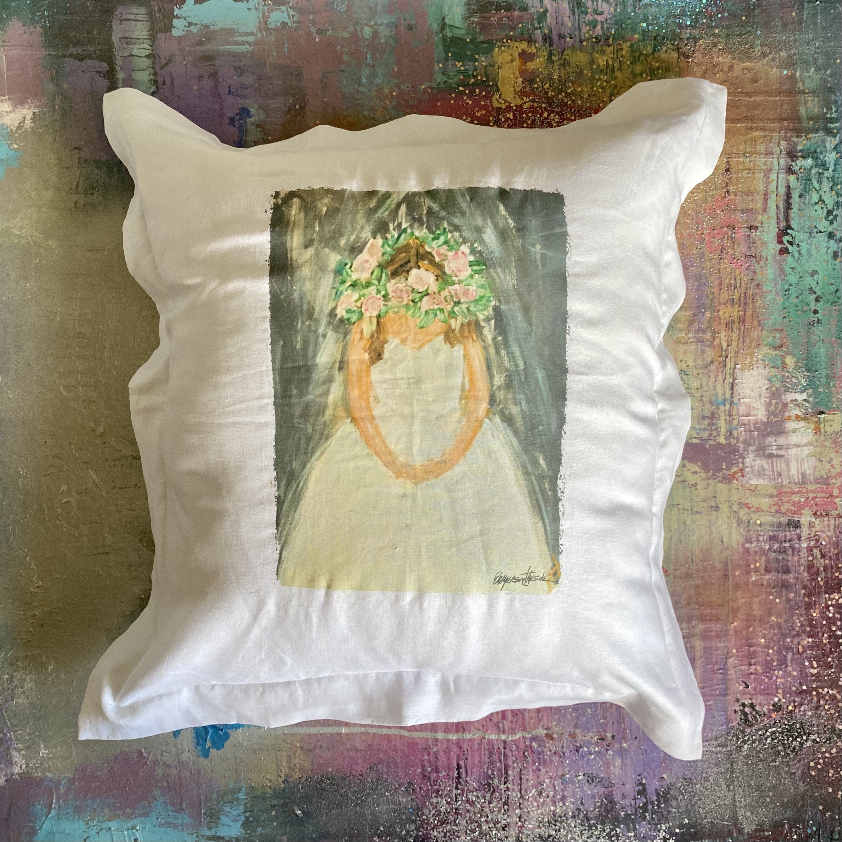 Whereable Art Whereable Art La Priere Linen Euro Pillow - Little Miss Muffin Children & Home