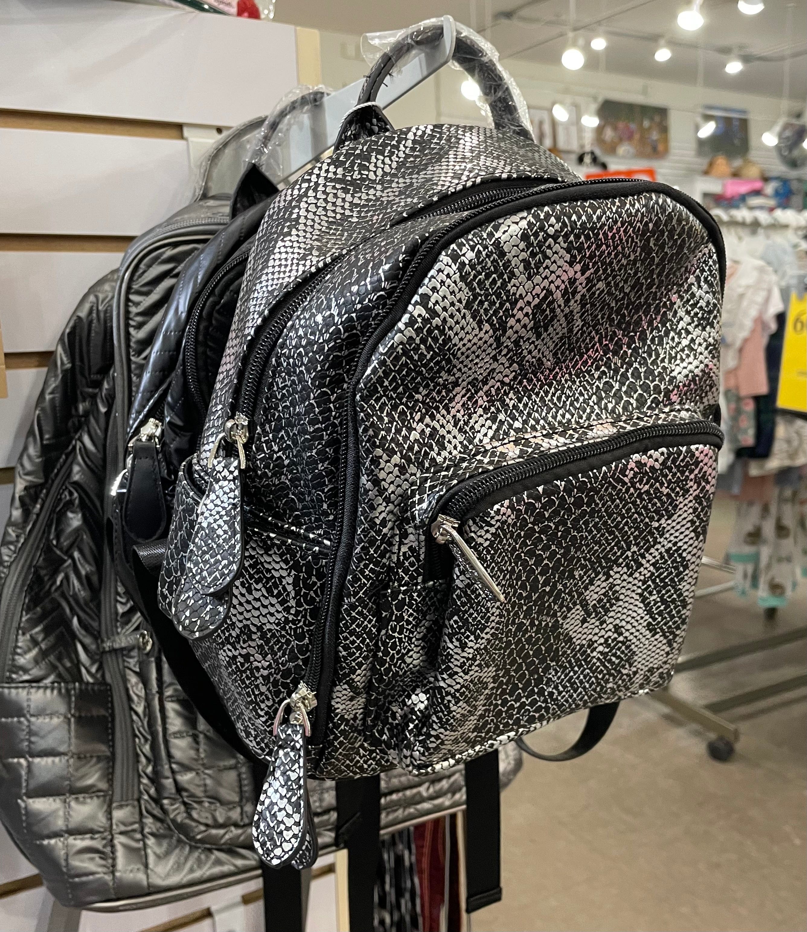 juicy couture aspen mini backpack Bari Lynn Iridescent Snake Print Mini Backpack