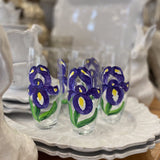 Michelle's Art Box Iris Glassware Hand Painted Stemless Champagne Glass - Little Miss Muffin Children & Home