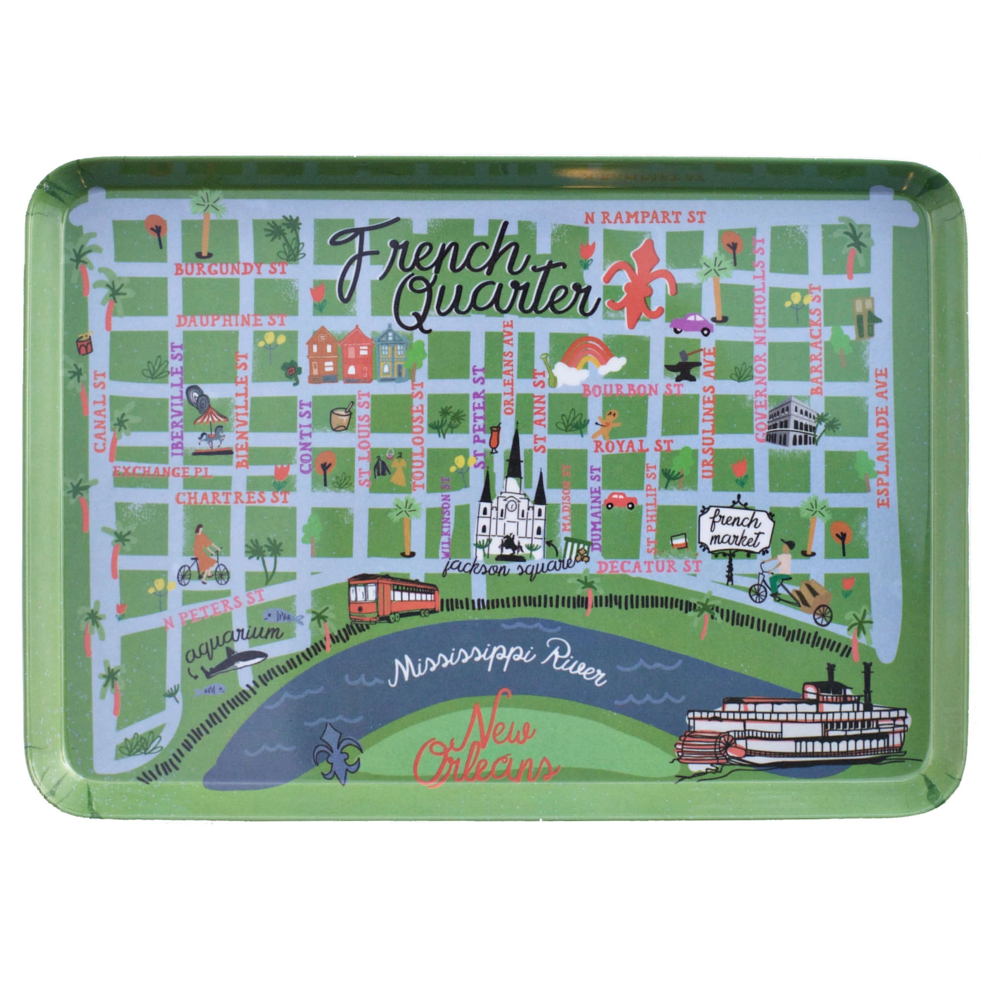The Parish Line - The Parish Line French Quarter Map Snack Tray - Little Miss Muffin Children & Home