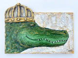 Lindsay Moore Art Lindsay Moore Art Gator with Crown 4x12 Animal Art - Little Miss Muffin Children & Home
