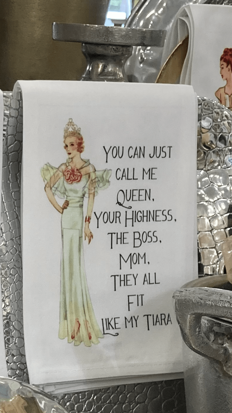 Little Miss Muffin Children & Home Sassy Talkin’ “You Can Call Me Queen” Dish Towel - Little Miss Muffin Children & Home