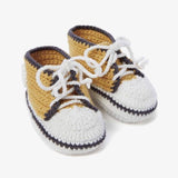 Elegant Baby - Elegant Baby Mustard Sneaker Hand Crocheted Baby Booties - Little Miss Muffin Children & Home