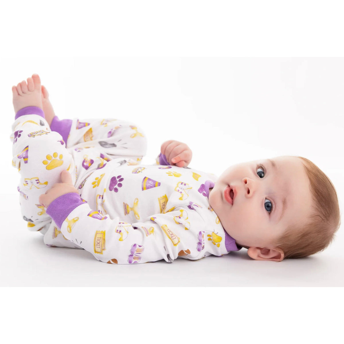 Nola Tawk Nola Tawk Let's Geaux Tigers Organic Cotton PJ Set - Little Miss Muffin Children & Home