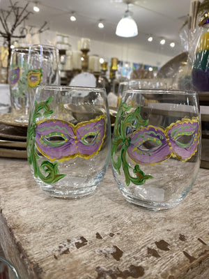 Michelle's Art Box - Michelle's Art Box Mardi Gras Mask Glassware Collection - Little Miss Muffin Children & Home