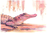Lyla Clayre Studio Lyla Clayre Studio Pink Alligator Art Print - Little Miss Muffin Children & Home
