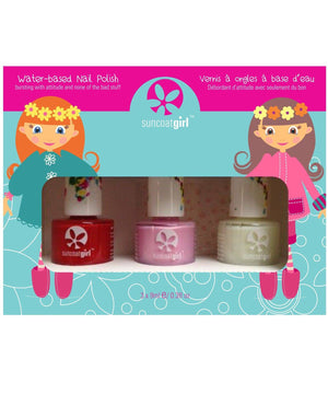 Suncoat Girl - Water-Based Nail Polish Trio Kit with Decals - Little Miss Muffin Children & Home