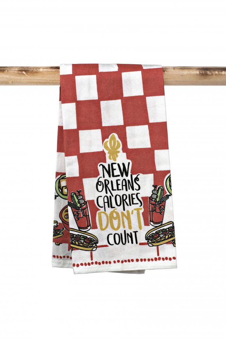 The Parish Line - New Orleans Calories Kitchen Towel - Little Miss Muffin Children & Home