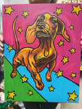 Mardiclaw Mardi Claws Dachsund Painting On Canvas - Little Miss Muffin Children & Home