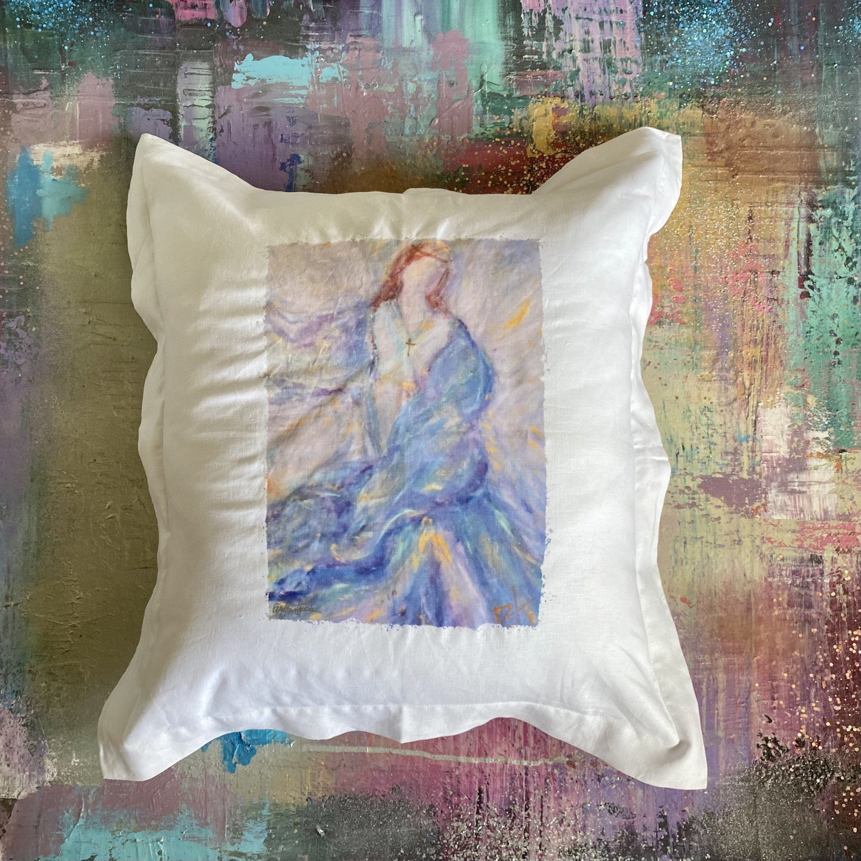 Whereable Art Whereable Art l'Ange de Grace Linen Euro Pillow - Little Miss Muffin Children & Home