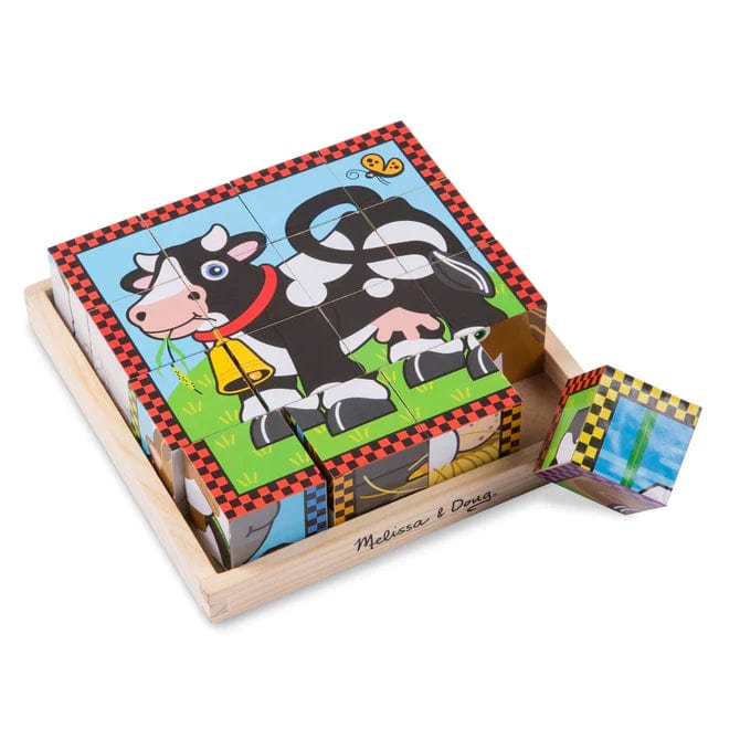 Melissa & Doug Melissa & Doug Farm Cube Puzzle 16pc - Little Miss Muffin Children & Home