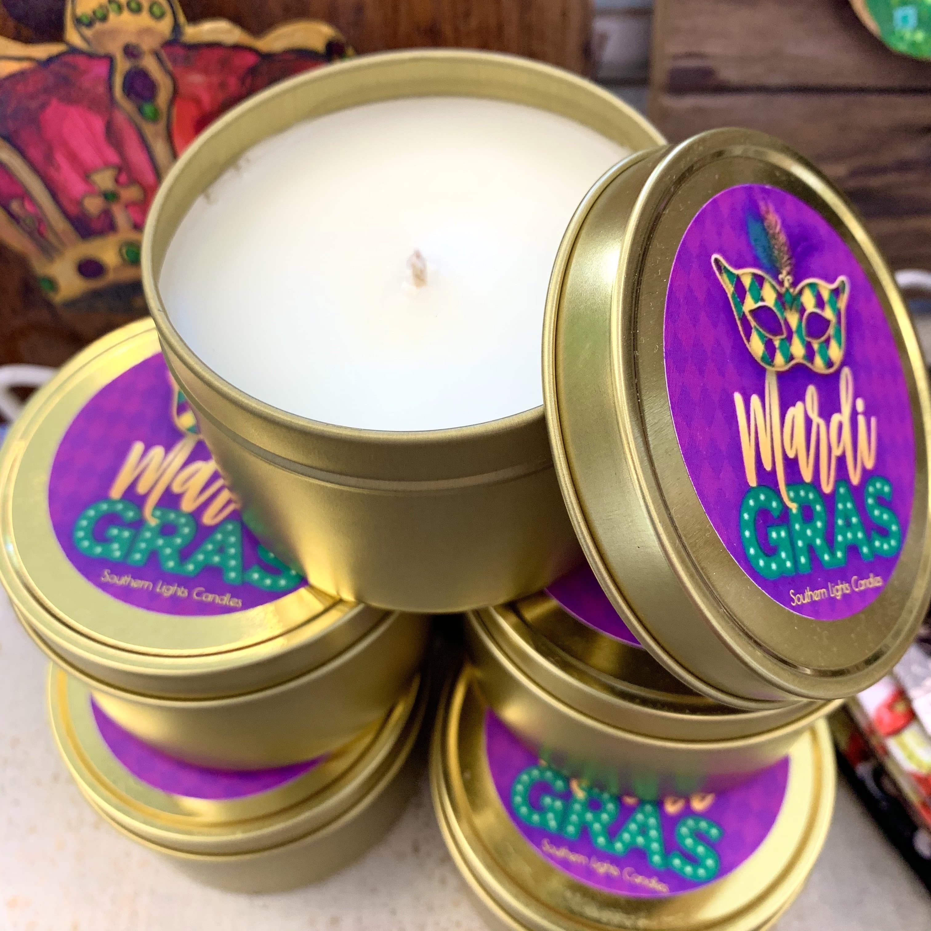 Southern Lights - Southern Lights Mardi Gras Tin Candles - Little Miss Muffin Children & Home