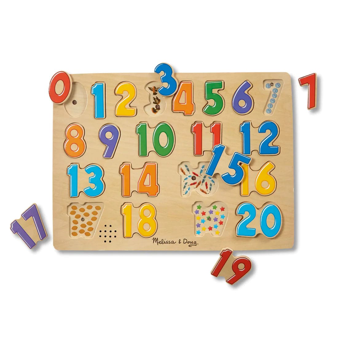 Melissa & Doug Melissa & Doug Numbers Sound Puzzle - 21 Pieces - Little Miss Muffin Children & Home