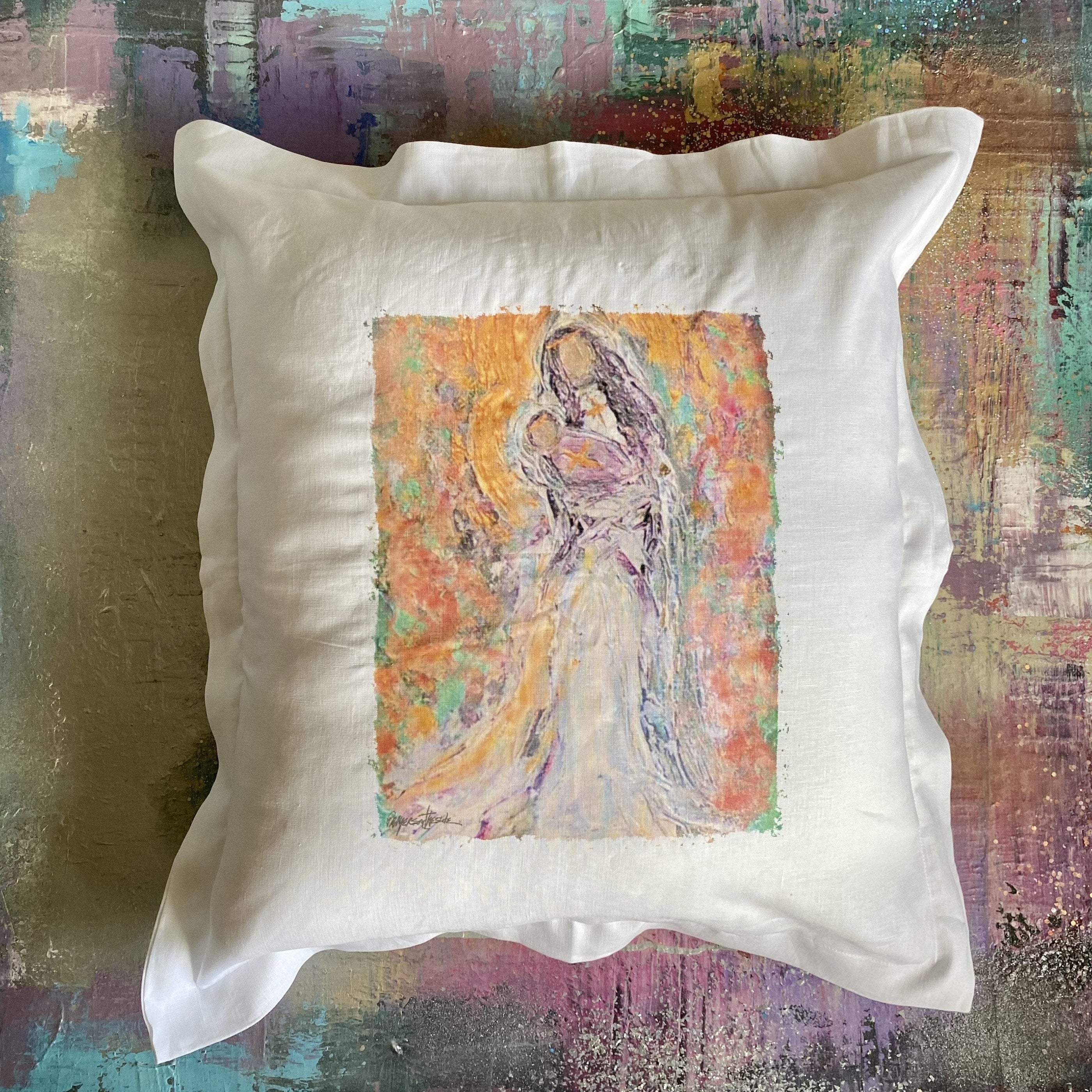 Whereable Art Whereable Art Beloved Linen Euro Pillow - Little Miss Muffin Children & Home
