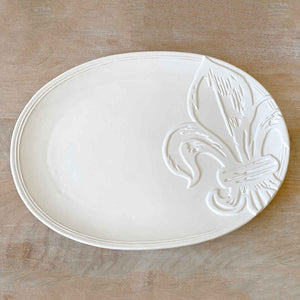 The Royal Standard Fleur de Lis Embossed Platter - Little Miss Muffin Children & Home