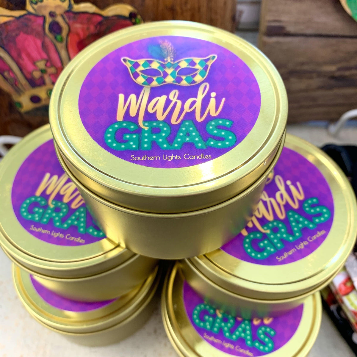 Southern Lights - Southern Lights Mardi Gras Tin Candles - Little Miss Muffin Children & Home