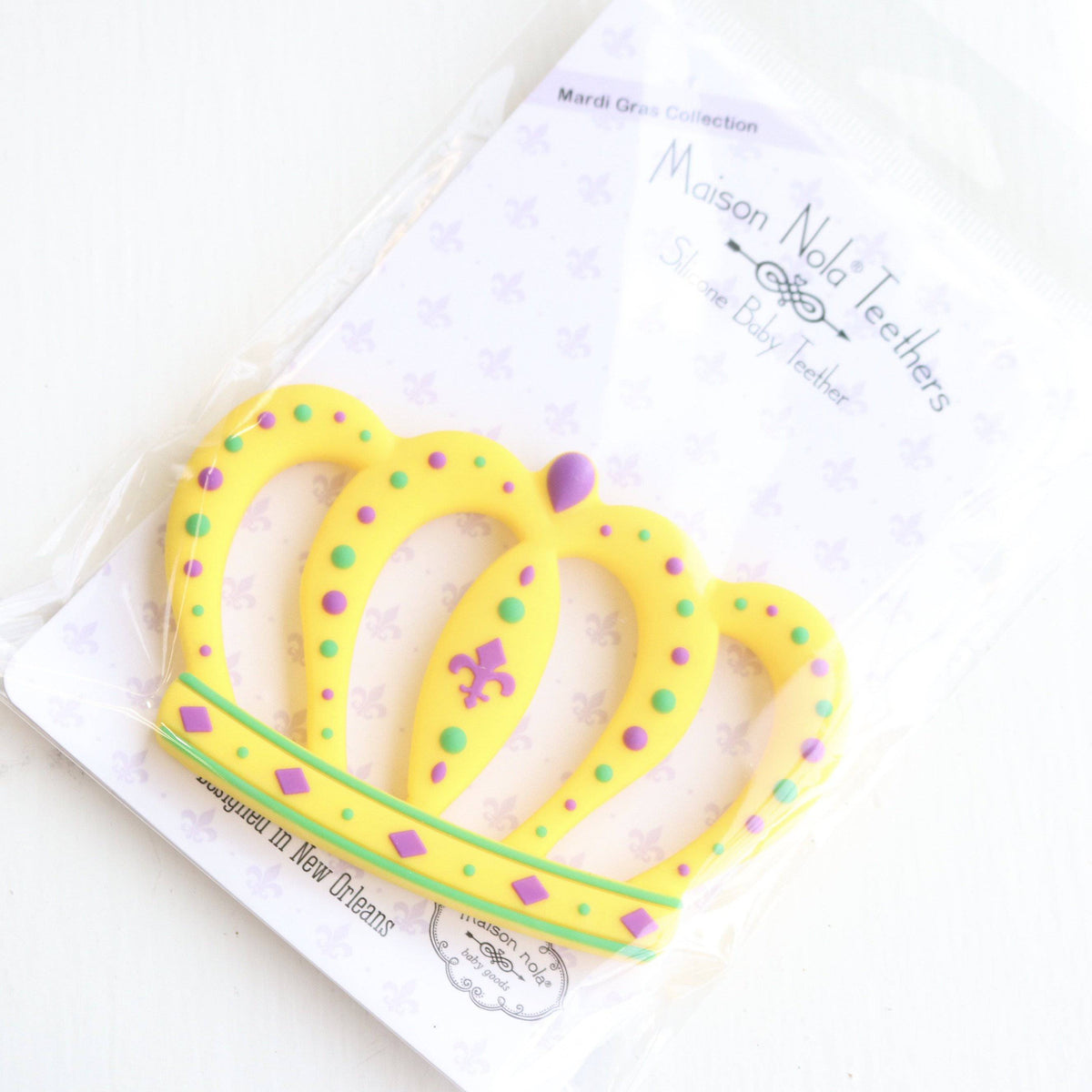 Maison NOLA - Maison Nola Crown Mardi Gras Silicone Teether - Little Miss Muffin Children & Home