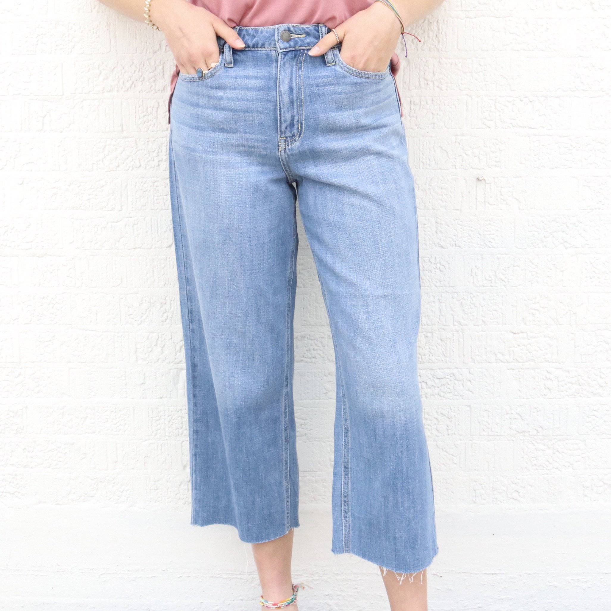 Cello - Cello Cropped Wide Leg Jeans - Little Miss Muffin Children & Home