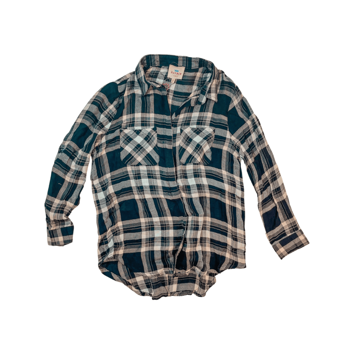 Hayden Los Angeles G1343 Boyfriend Flannel Top - Little Miss Muffin Children & Home