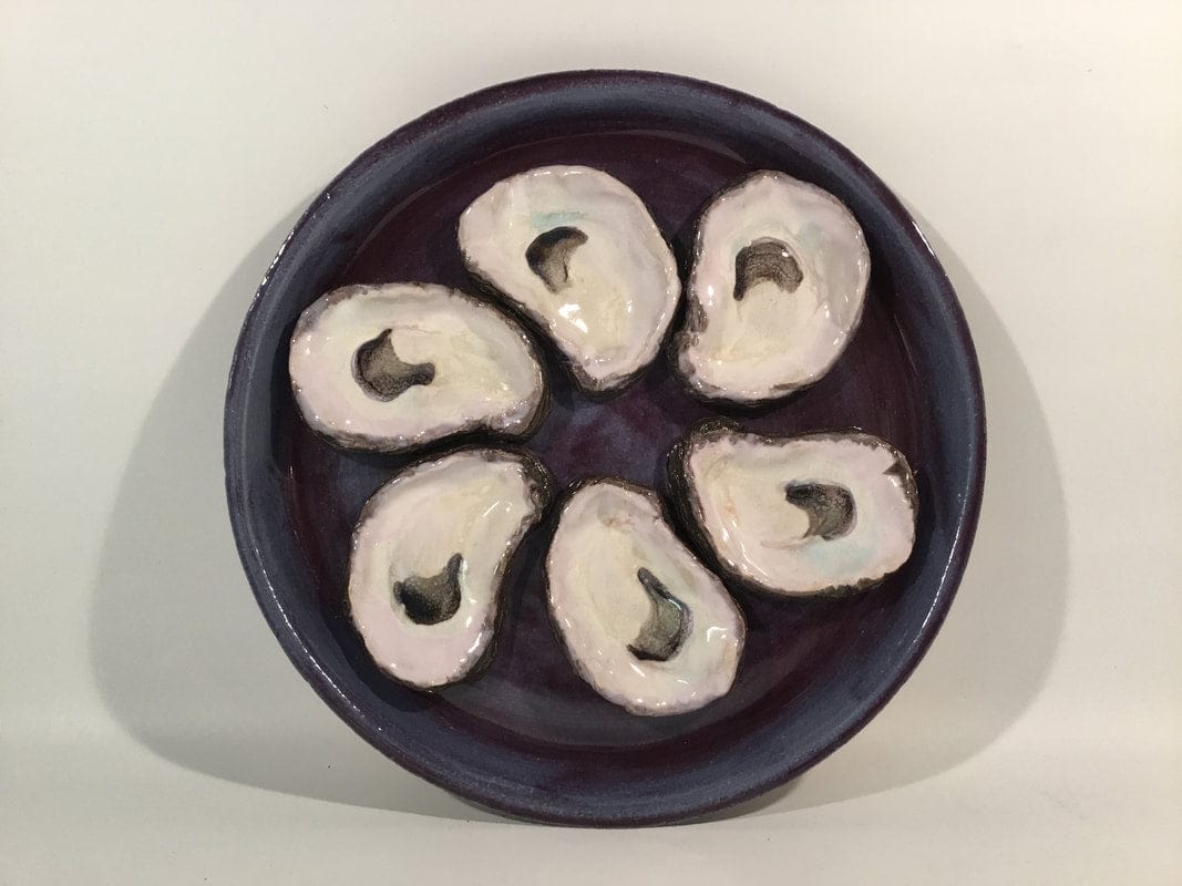 Purple Penguin Half Dozen Oysters Ceramic Tray - Little Miss Muffin Children & Home