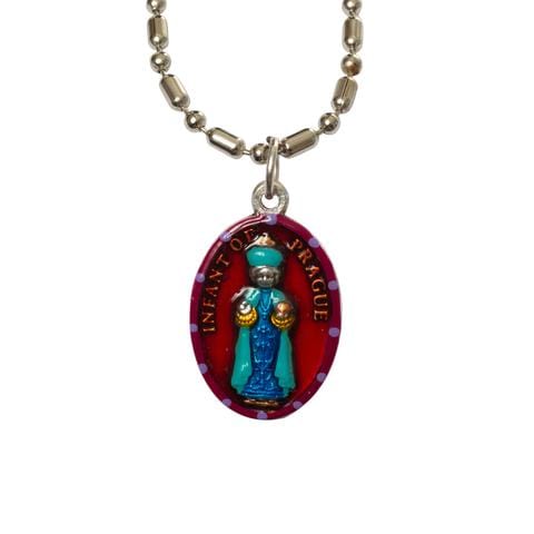 Saints for Sinners Saints for Sinners Infant Jesus of Prague Hand Painted Medallion - Little Miss Muffin Children & Home