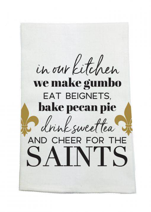 Nola Tawk - Nola Tawk Cheers for the Saints Kitchen Towel - Little Miss Muffin Children & Home