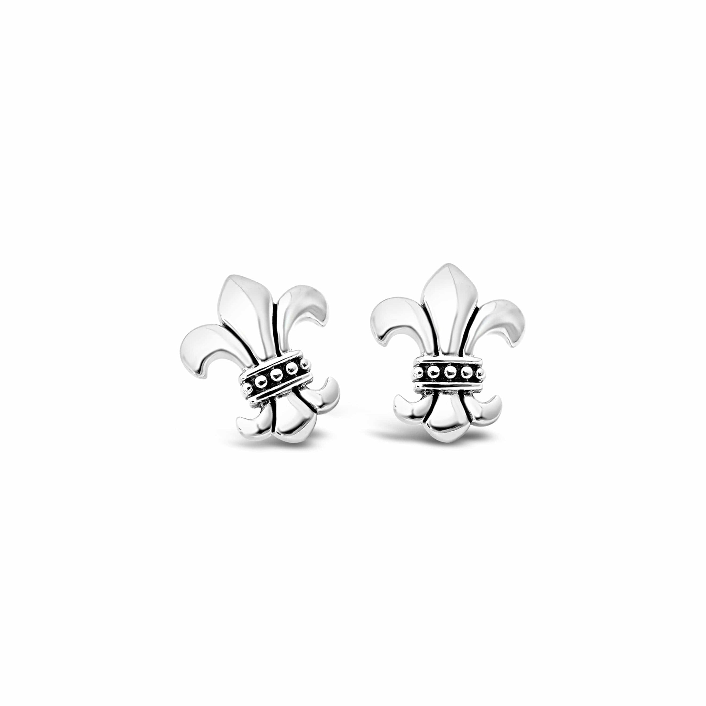 Cristy Cali Cristy Cali Strength & Courage Fleur de Lis Dainty Earrings - Little Miss Muffin Children & Home