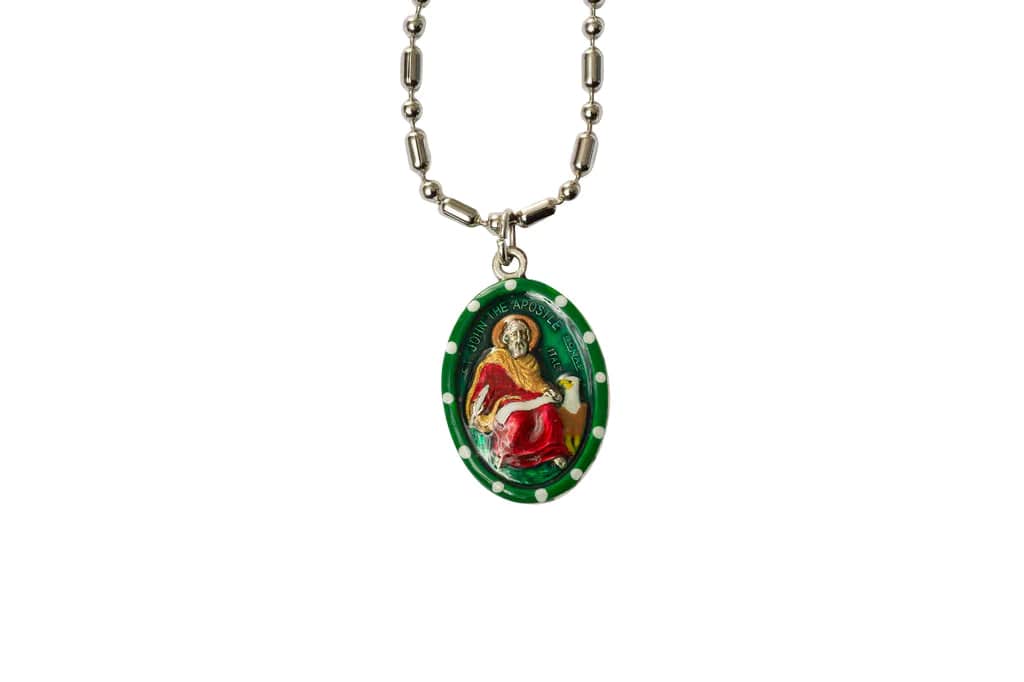 Saints For Sinners Saints For Sinners St. John the Apostle Hand Painted Medal - Little Miss Muffin Children & Home