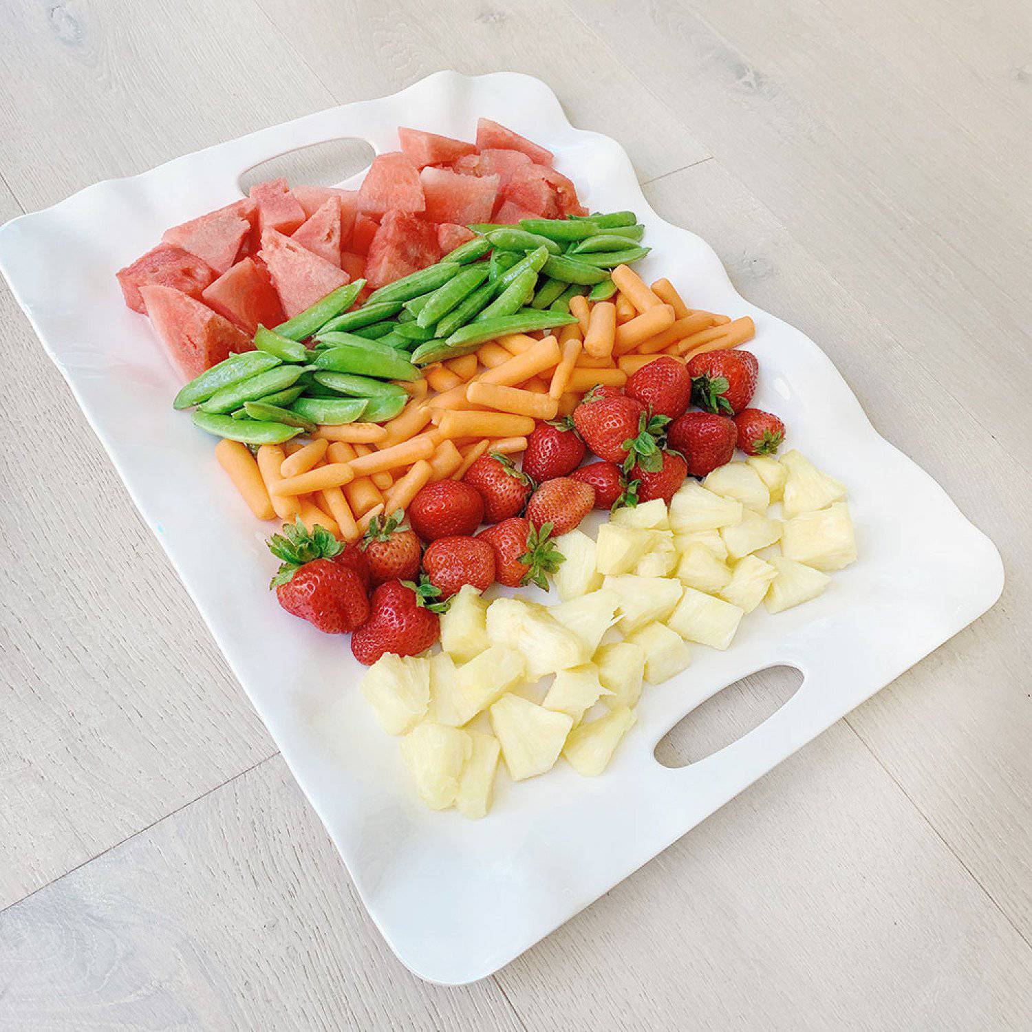 Beatriz Ball - Beatriz Ball Vida Havana White Rectangular Tray with Handles - Little Miss Muffin Children & Home