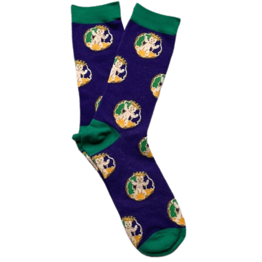 Whereable Art Whereable Art Mardi Gras Mambo Socks King Cake Baby - Little Miss Muffin Children & Home