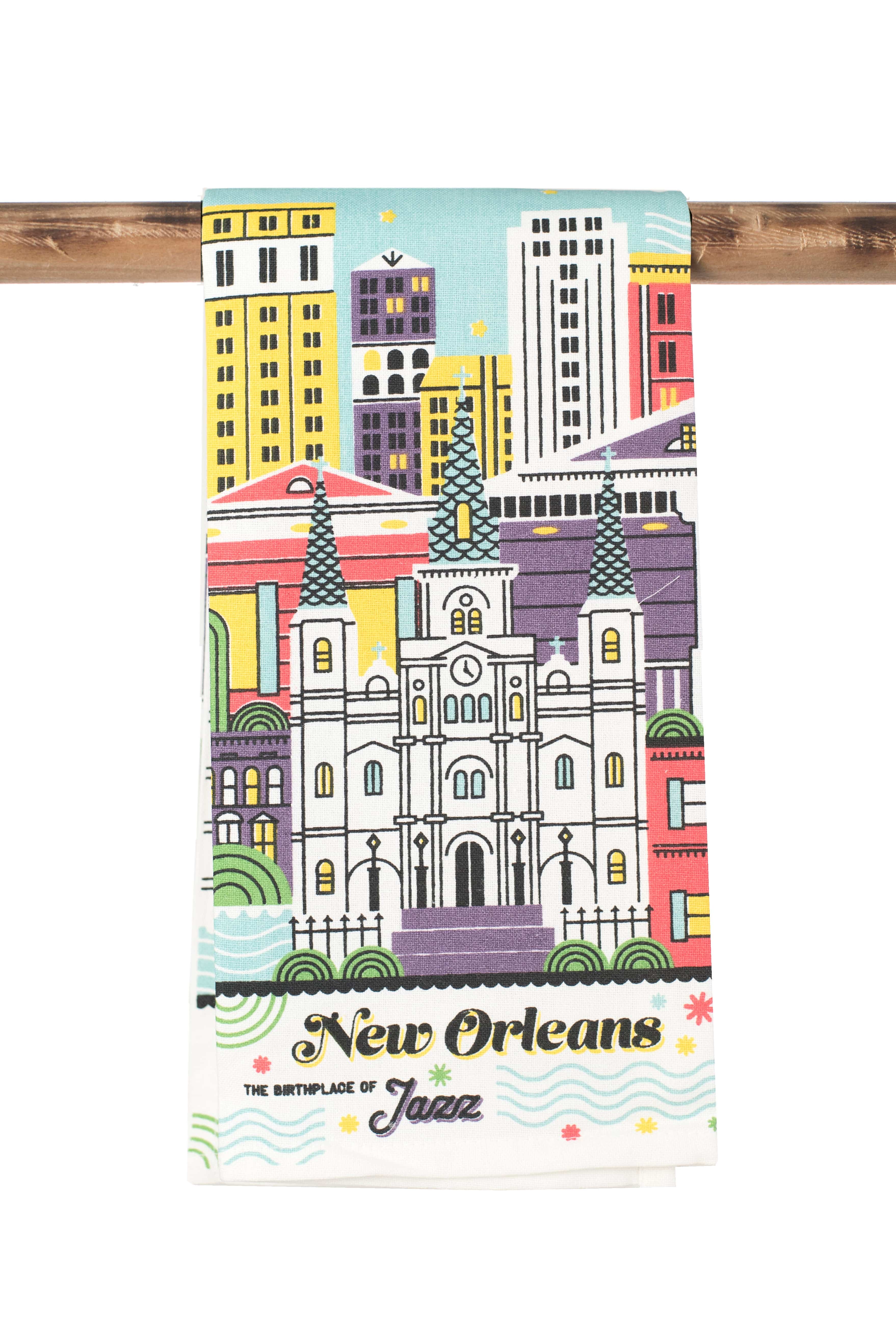 Second Line Ventures The Parish Line Nola Blocks Kitchen Towel - Little Miss Muffin Children & Home