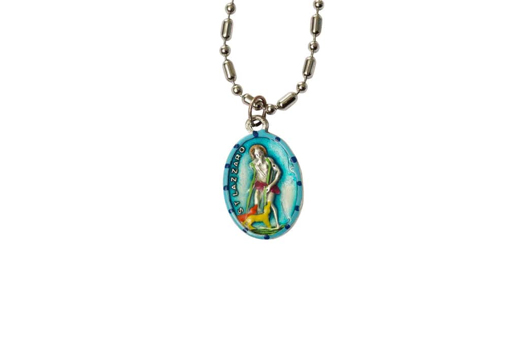 Saints For Sinners Saints For Sinners Saint Lazarus Hand Painted Medal - Little Miss Muffin Children & Home